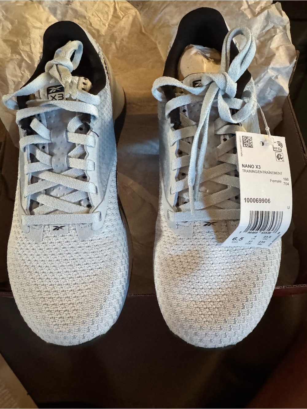 Reebok Nano X3 Gray Knit Training Sneakers